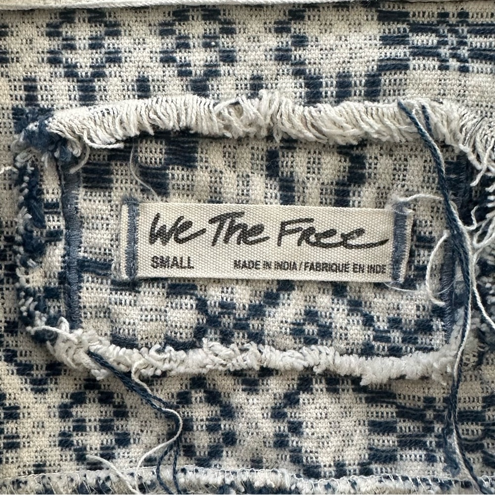 Free People We The Free So Long Summer Boxy Jacquard Button Down Jacket Small - Picture 4 of 8